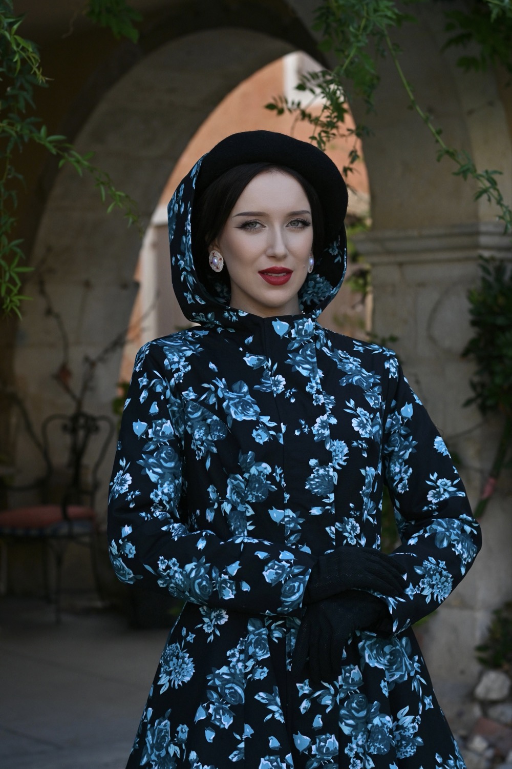 Keira Floral Swing Coat in Extended Sizing